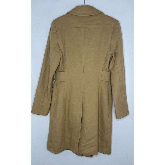 Moda International Peacoat Womens Tan Wool Blend Quiet Luxury Preppy Capsule 4 - Picture 5 of 5